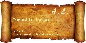 Augustin Lóránt névjegykártya