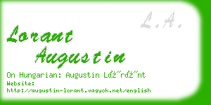 lorant augustin business card